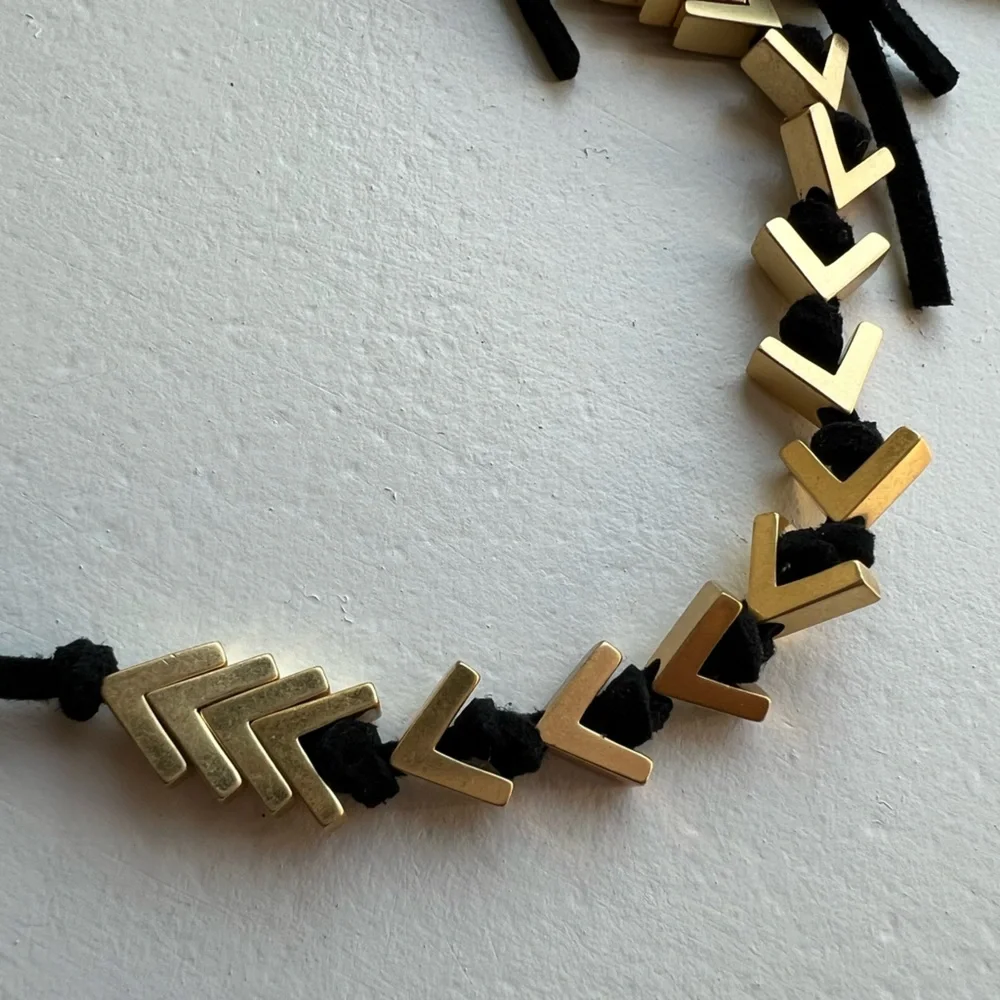 Madewell Gold Chevon Necklace - Picture 2 of 4